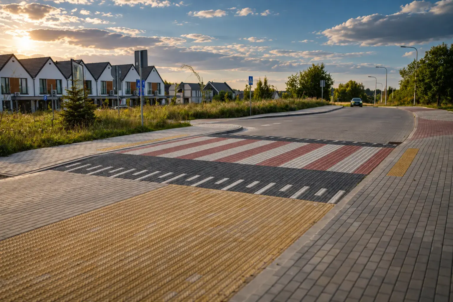 Realizacja osiedlowa z wyniesionym przejściem Crossbruk BRD
