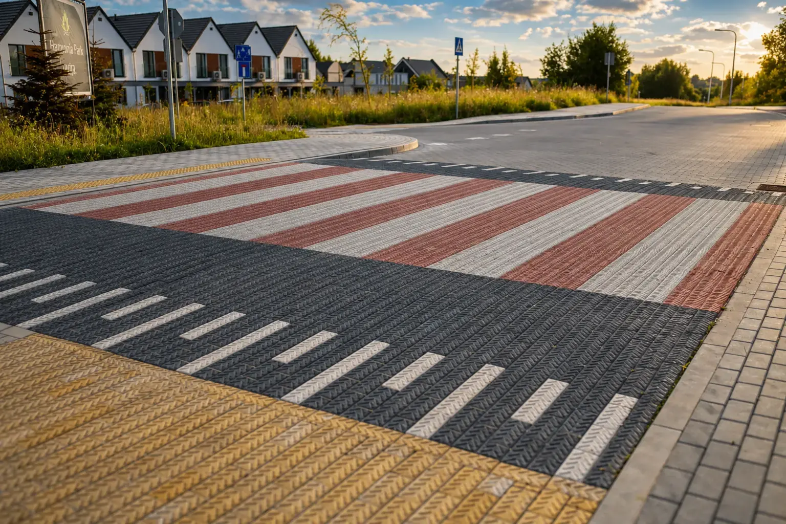 Przejście dla pieszych z kostki kierunkowej Crossbruk