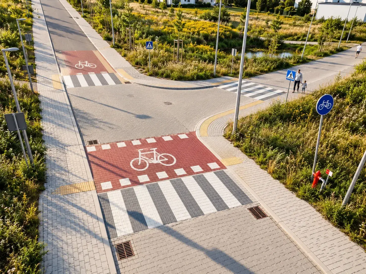Oznakowanie P-11 wykonane w systemie Crossbruk BRD