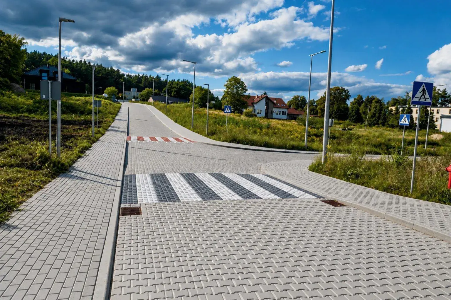 Wyniesione przejście dla pieszych Crossbruk
